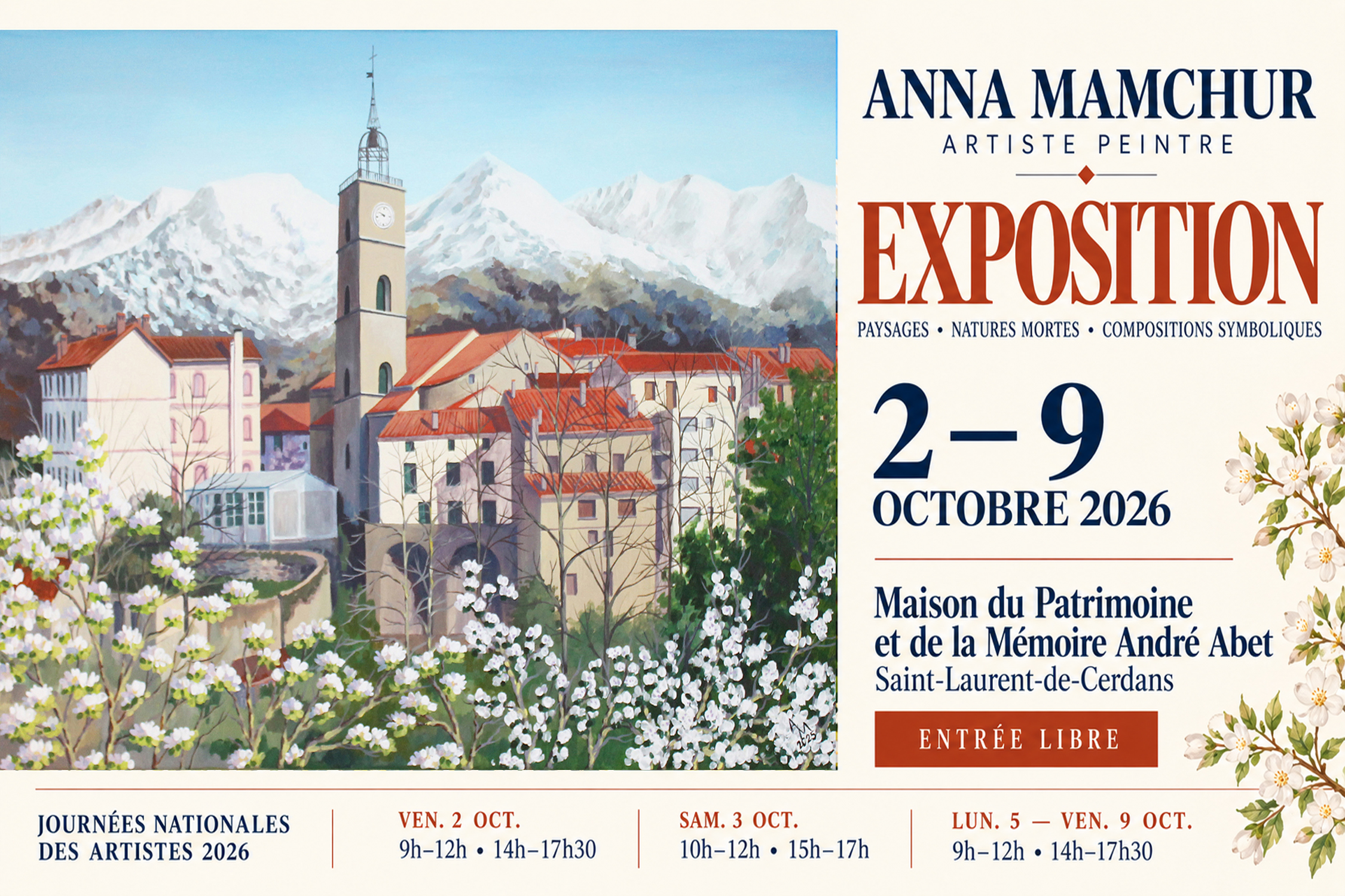 Exposition – Anna Mamchur, artiste peintre à Saint-Laurent-de-Cerdans