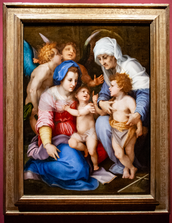 The Holy Family by Andrea del Sarto — religious composition, Louvre, High Renaissance