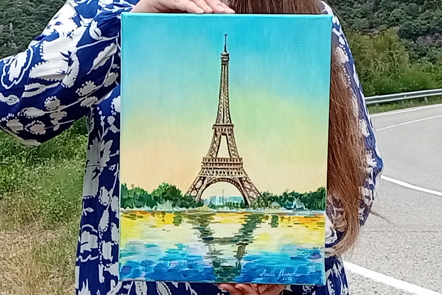 Reflets de Paris — peinture acrylique — angle 2