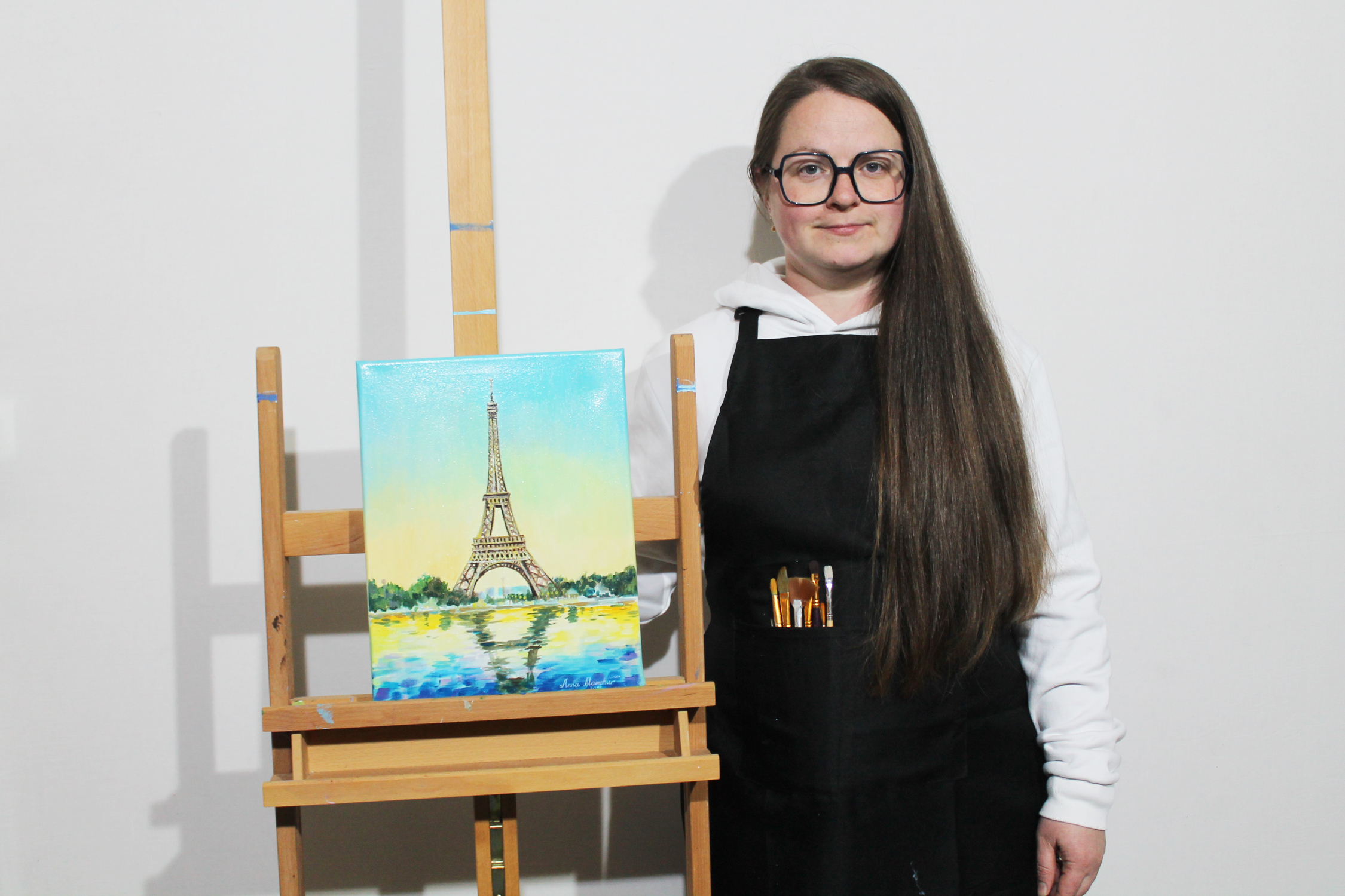 Reflexionen von Paris — Acrylgemälde von Anna Mamchur – die Künstlerin mit dem Werk