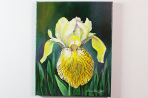 Iris jaune — peinture acrylique par Anna Mamchur
