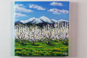 Printemps près du Canigou — peinture acrylique d'Anna Mamchur