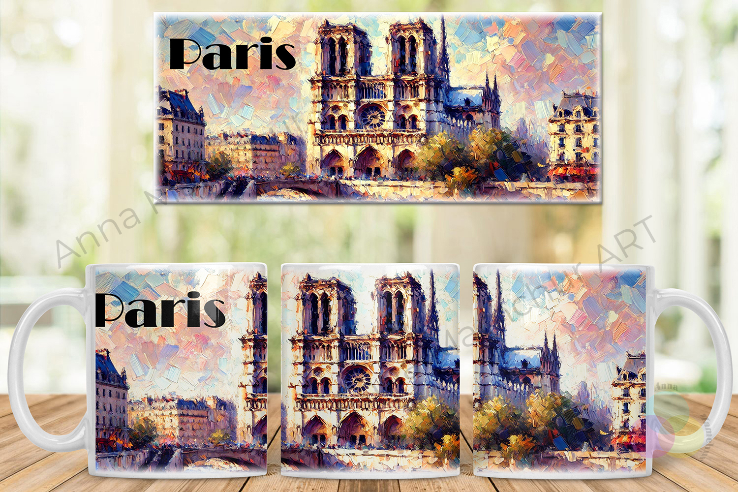 Mug avec Notre-Dame — la délicatesse et la sérénité impressionnistes