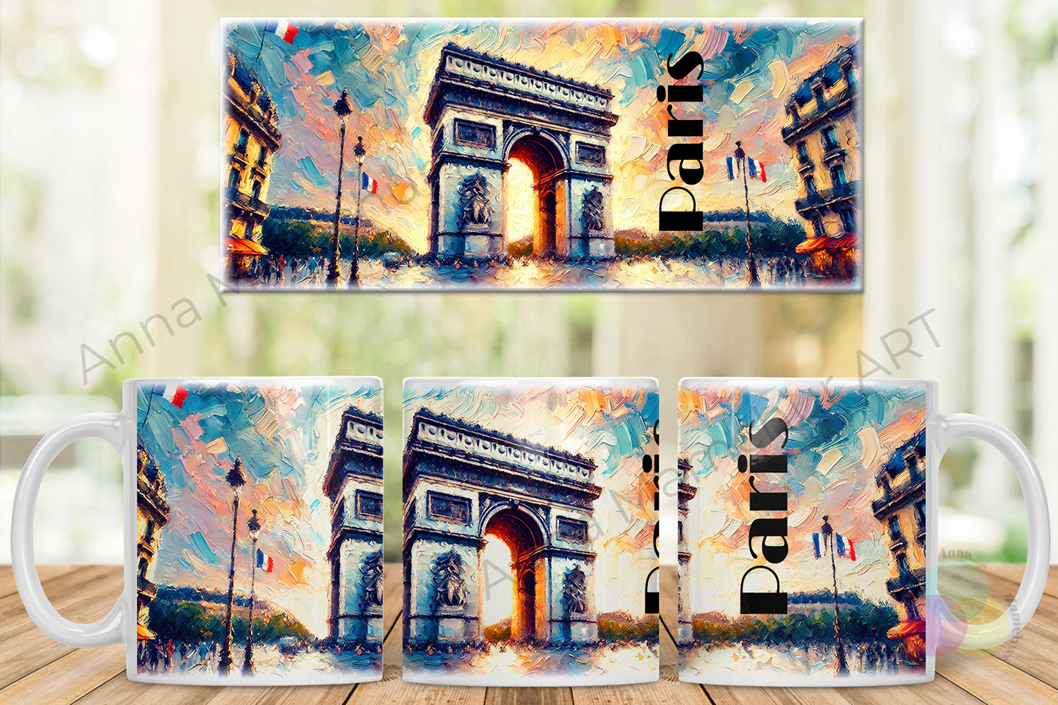 Mug avec l’Arc de Triomphe — un Paris symbolique aux couleurs de l’impressionnisme
