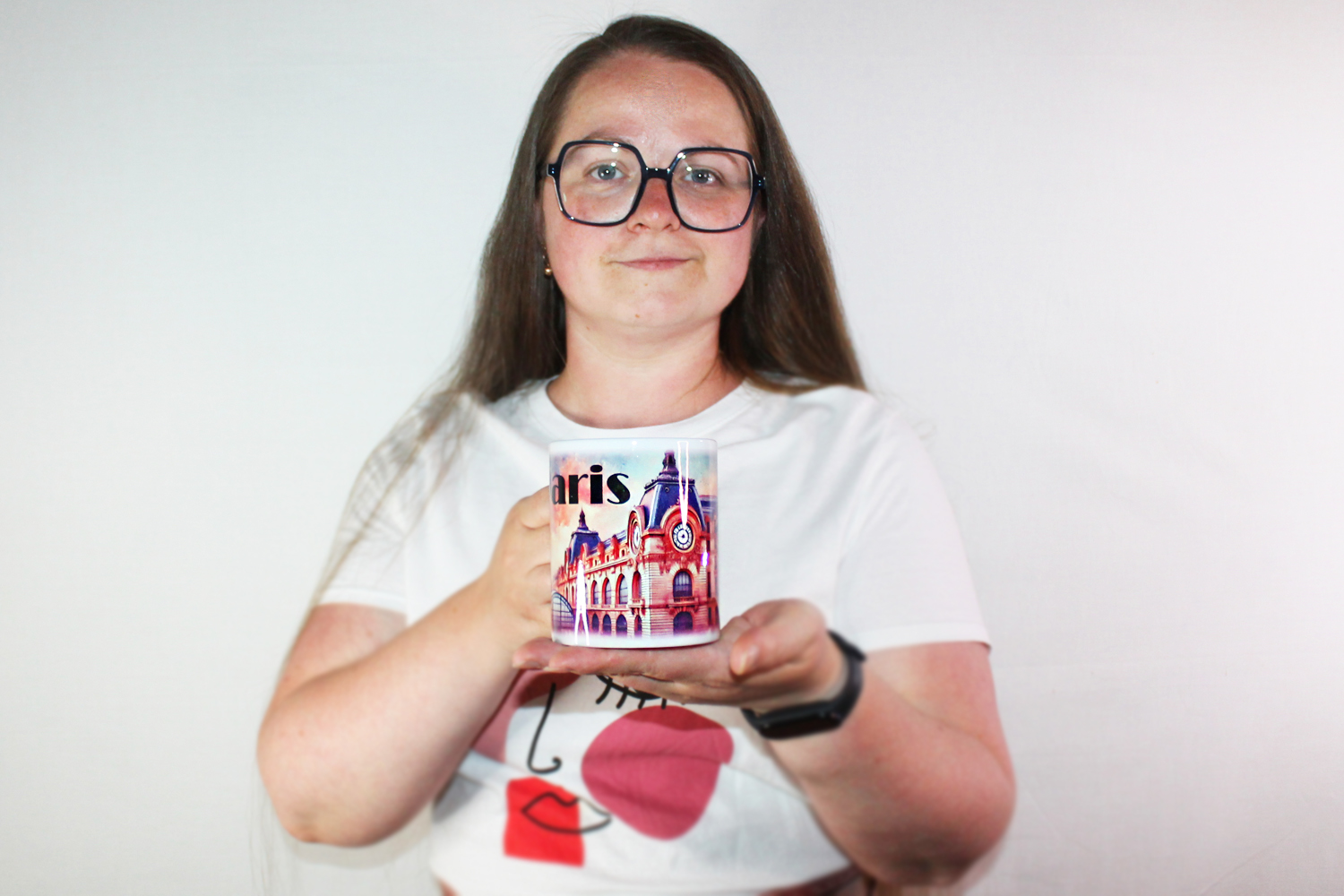 Чашка з Музеєм д’Орсе у акварельному стилі — Париж | Авторський дизайн Анни Мамчур — 005PAA01M — фото 4