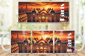 Mug avec le musée d’Orsay — une aube inspirante au cœur de Paris