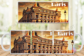 Mug avec l’Opéra Garnier — l’élégance du Paris du soir